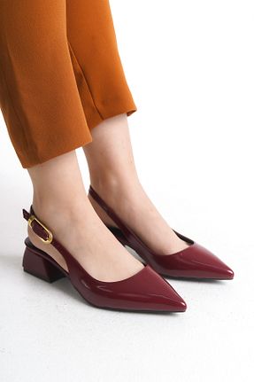 کفش پاشنه بلند کلاسیک زرشکی زنانه چرم لاکی Entella Store - کد 922496577