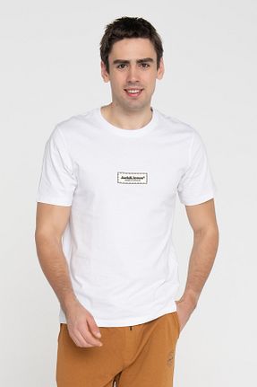 تیشرت سایز بزرگ سفید مردانه رگولار Jack & Jones - کد 898073305