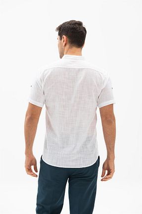 پیراهن سفید مردانه رگولار Eliş Şile Bezi - کد 92977831