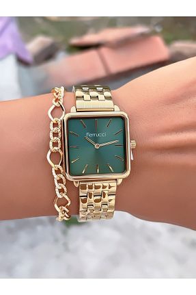 ساعت مچی طلائی زنانه 31-34 میلی متر Ferrucci - کد 845055381