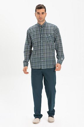 پیراهن خاکی مردانه رگولار Eliş Şile Bezi - کد 92980990