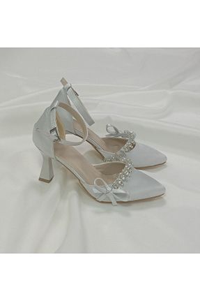 کفش مجلسی طوسی زنانه پاشنه نازک ceymet - کد 923049570