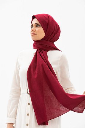 شال زرشکی زنانه پنبه ای Eliş Şile Bezi - کد 314404475