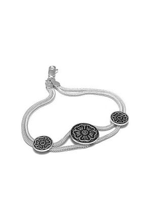 دستبند نقره سفید زنانه 925 عیار Midyat Gümüş Dünyası - کد 6430698