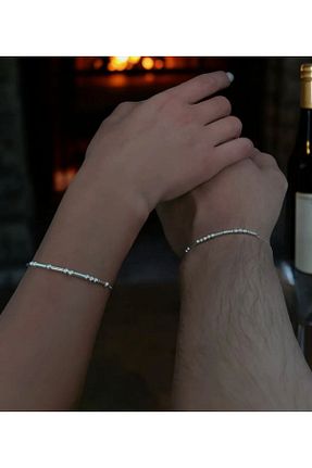 دستبند نقره رنگی زنانه 925 عیار nevamkuyumculuk - کد 899969251