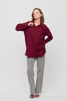 پیراهن زرشکی زنانه رگولار Rays - کد 923179885