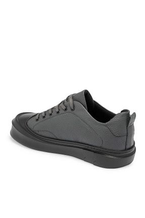 کفش اسنیکر طوسی مردانه چرم اصل Tergan - کد 880093778