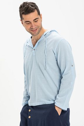 سوئیشرت آبی مردانه ساده Eliş Şile Bezi - کد 92993239