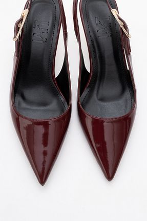 کفش استایلیتو زرشکی پاشنه نازک luvishoes - کد 923236031