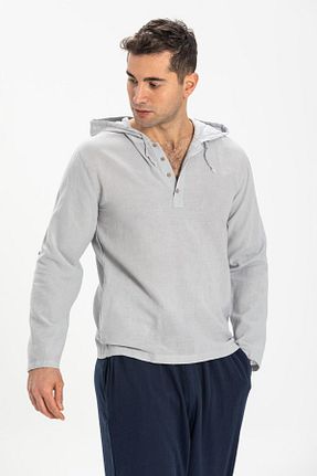 سوئیشرت طوسی مردانه ساده Eliş Şile Bezi - کد 93021793