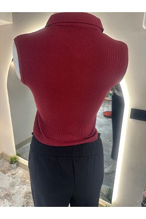 بادی زرشکی زنانه یقه پولو mor butik - کد 923254168