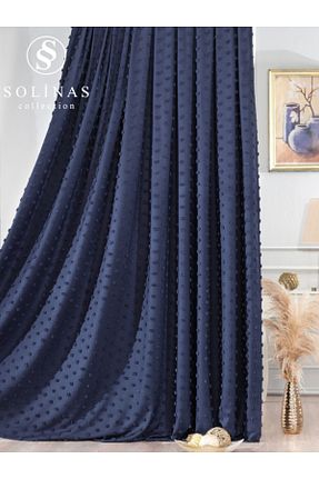 پرده زمینه سرمه ای پلی استر Solinas Collection - کد 848503326