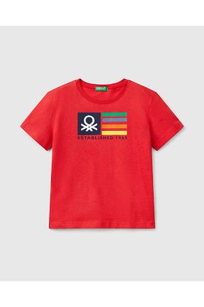 تیشرت قرمز بچه گانه رگولار United Colors of Benetton - کد 902804976