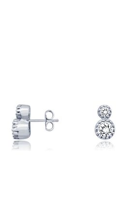 گوشواره طلا سفید زنانه 14 عیار Diamond Line-Gülaylar - کد 797044851