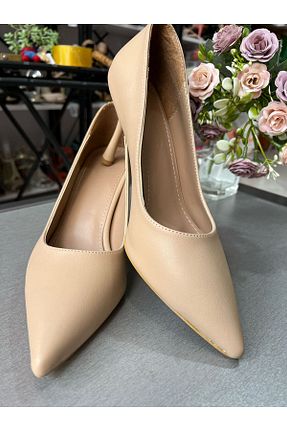 کفش استایلیتو بژ پاشنه نازک BYSLÇ SHOES - کد 924052300