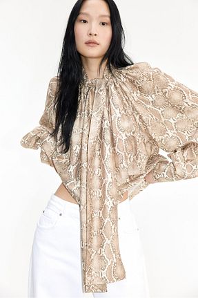 بلوز بژ زنانه Animal H&M - کد 923261737