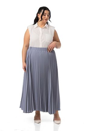 دامن سایز بزرگ طوسی زنانه پلی استر DISENTIS MODEST - کد 923106783