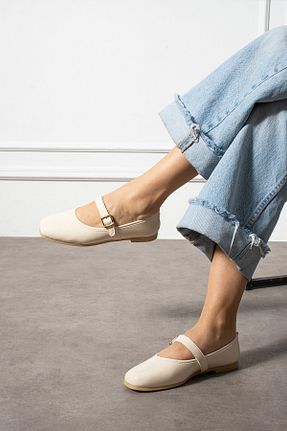 بابت بژ زنانه چرم لاکی HKM shoes - کد 920874637