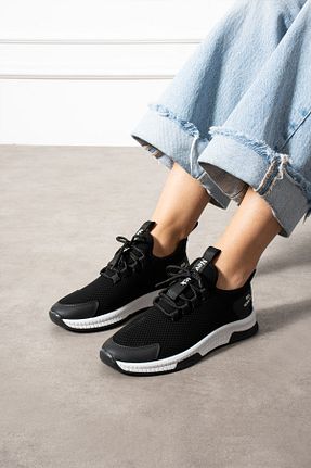 کفش اسنیکر سفید زنانه بند دار HKM shoes - کد 801452752