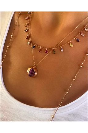 گردنبند جواهر طلائی زنانه ریخته گری BY DİLEK ÇETİN ACCESSORY - کد 923259730