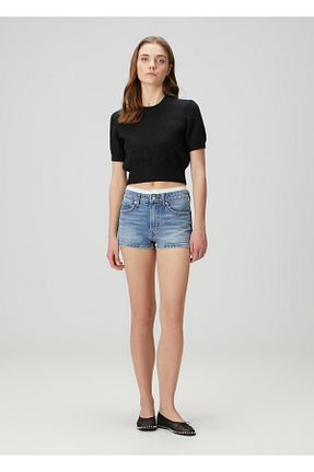 شلوارک و برمودا آبی زنانه جین T by Alexander Wang - کد 924073161