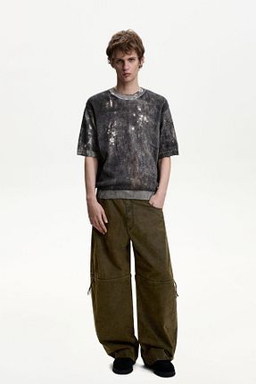 شلوار خاکی مردانه پنبه ای Bershka - کد 923111735