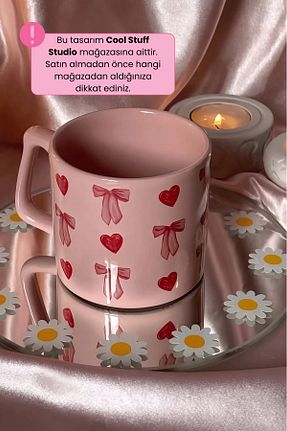 لیوان آب صورتی سرامیک Cool Stuff - کد 863200968