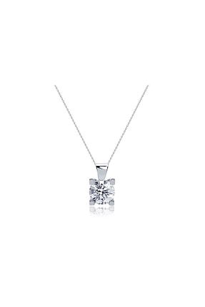 گردنبند طلا سفید زنانه 8 عیار Diamond Line-Gülaylar - کد 279860686