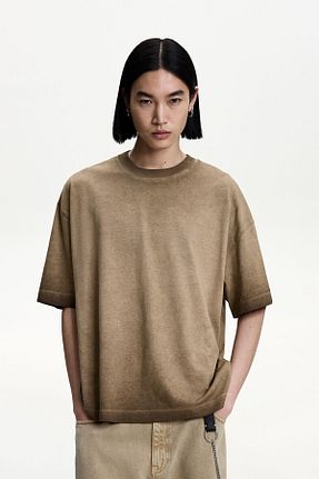 تیشرت قهوه ای مردانه Relaxed Bershka - کد 923111766
