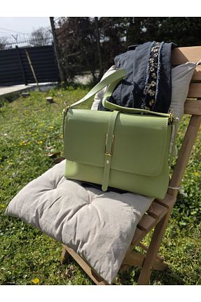 کیف دوشی سبز زنانه چرم مصنوعی shop - کد 923115026