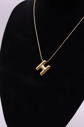 گردنبند استیل ( فولاد ) زرد زنانه استیل (فولاد) HFKY - کد 917349782