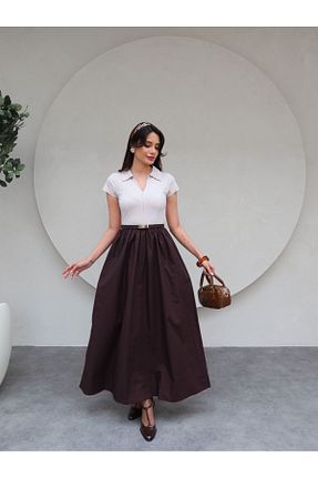 لباس قهوه ای زنانه بافتنی ESRAHELVACI - کد 923220367