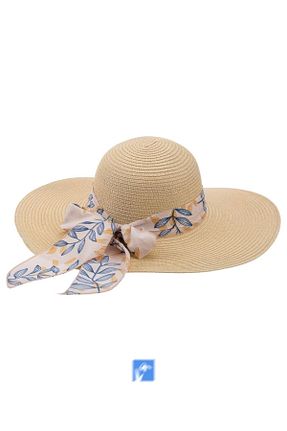 کلاه بژ زنانه حصیر Kardelen Butik Denizli - کد 923136877