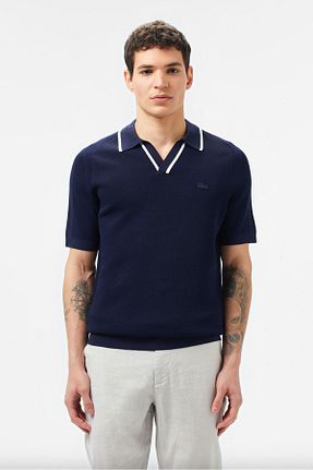 پولوشرت سرمه ای مردانه مخلوط ویسکون Lacoste - کد 923224246