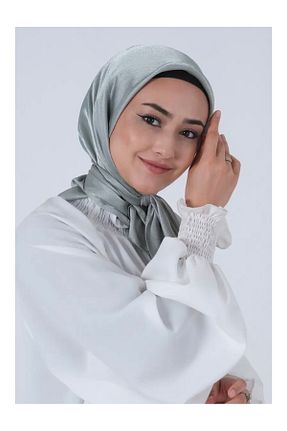 روسری سبز شیفون Ebruli - کد 923150625