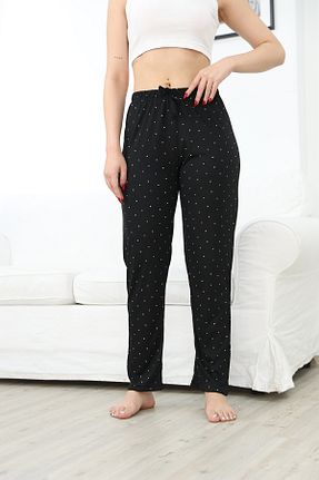 پائین تنه راحتی مشکی زنانه مخلوط ویسکون Arvin Pijama - کد 923165032