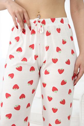 پائین تنه راحتی سفید زنانه مخلوط ویسکون Arvin Pijama - کد 923231361