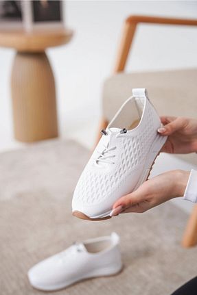 بابت سفید زنانه چرم مصنوعی ASL SHOES STORE - کد 923208694