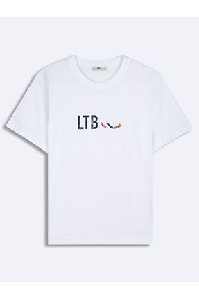 تیشرت سفید زنانه رگولار Ltb - کد 923180093
