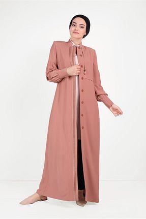 مانتو بلند حجاب قهوه ای زنانه Alvina - کد 869226859