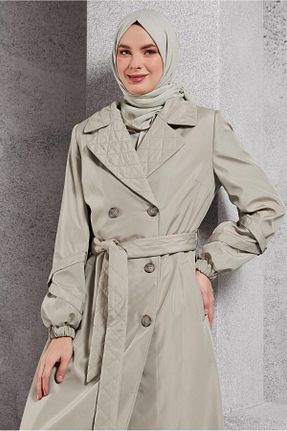 ترنچکت قهوه ای زنانه پلی استر Alvina - کد 885054779
