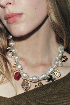گردنبند استیل ( فولاد ) بژ زنانه استیل (فولاد) bellis atelier - کد 900745343