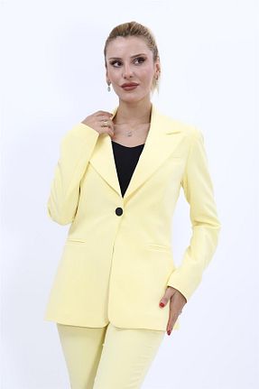 کت زرد زنانه Comfort ÖNDER ÖZSOY - کد 865081295