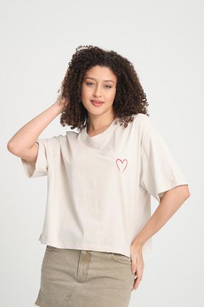 تیشرت طوسی زنانه Fitted Store - کد 923256219