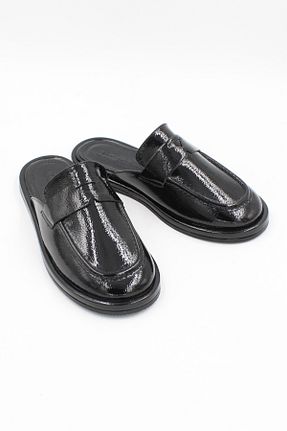دمپائی مشکی زنانه چرم مصنوعی ENDİCAN - کد 709516660
