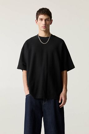تیشرت مشکی مردانه رگولار Pull & Bear - کد 923224969