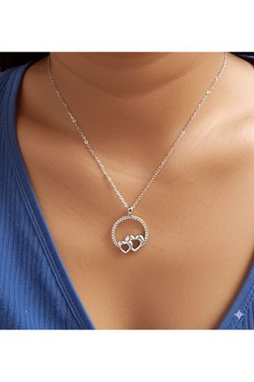 گردنبند استیل ( فولاد ) طوسی زنانه استیل (فولاد) Miyoste - کد 891061496