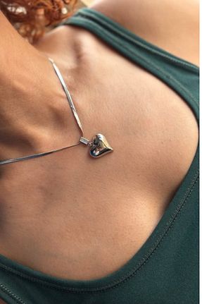 گردنبند استیل ( فولاد ) طوسی زنانه استیل ضد زنگ bellis atelier - کد 920247181