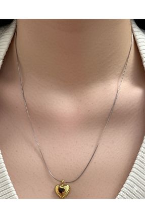 گردنبند استیل ( فولاد ) زرد زنانه استیل (فولاد) Miyoste - کد 891061672