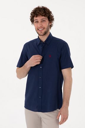 پیراهن سرمه ای مردانه یقه پیراهنی U.S. Polo Assn. - کد 923265445